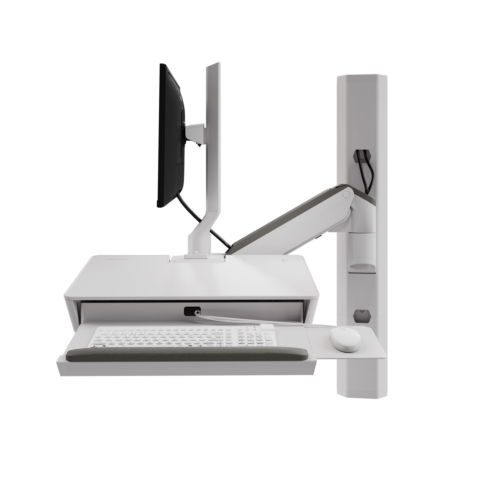 Ergotron 45-721-251 CareFit Combo System with Compact Worksurface