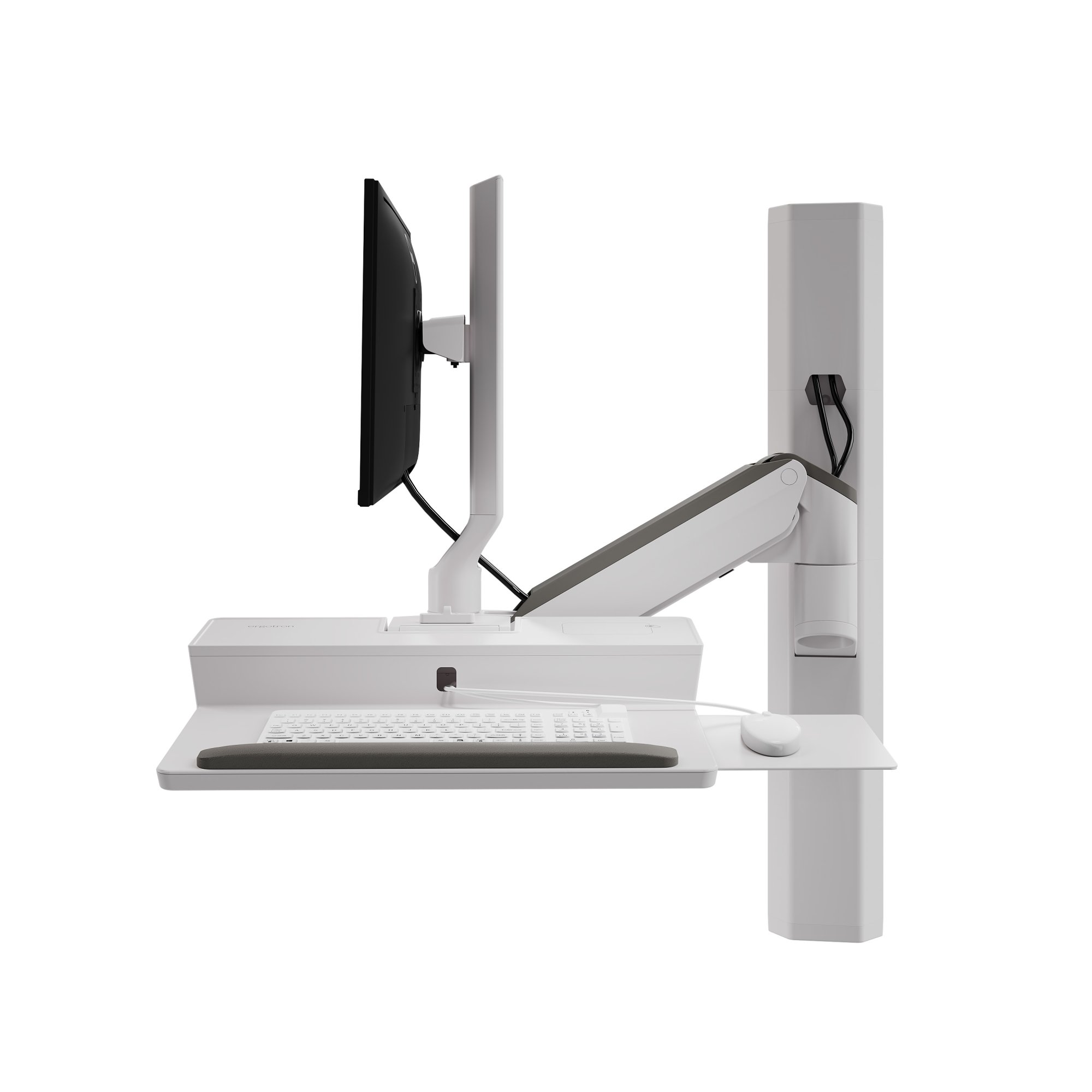 Ergotron 45-720-251 CareFit Combo System with Compact Keyboard Tray
