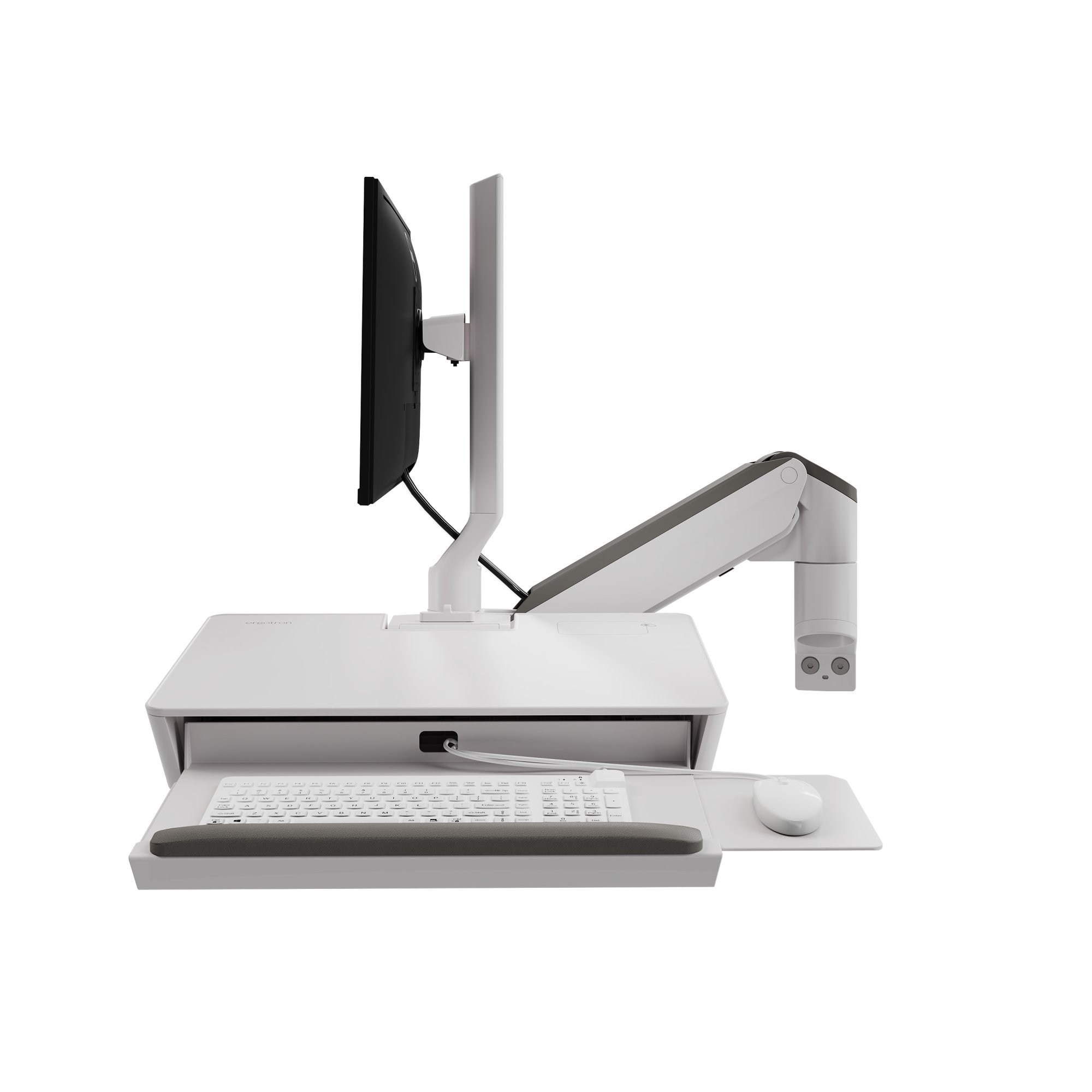 Ergotron 45-727-251 CareFit Combo Arm with Compact Worksurface