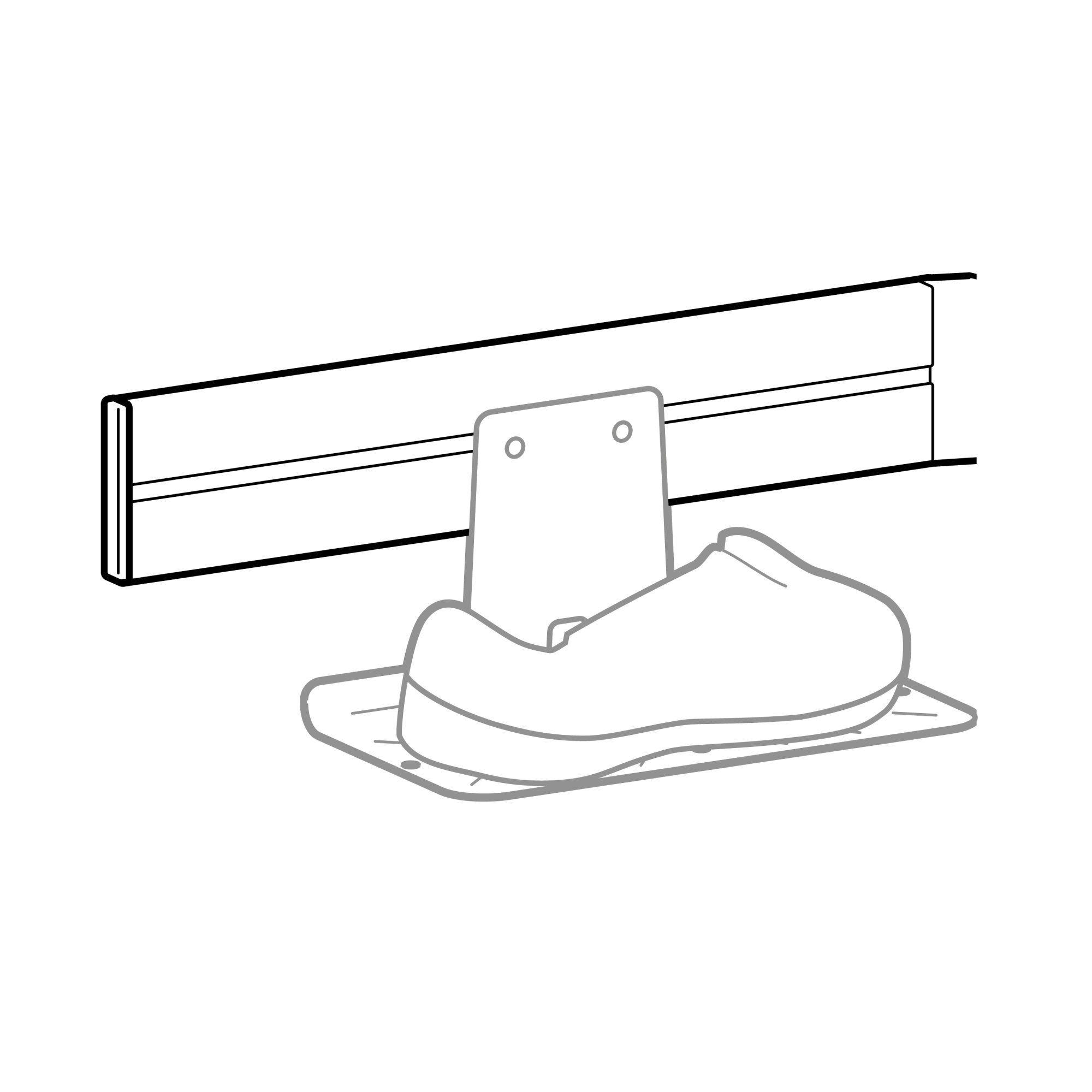 Ergotron 98-853-251 Wall Track Mounting Bracket for T-Slot Accessories