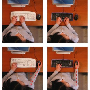 Ordinary keyboard and Evoluent Mouse-Friendly keyboard