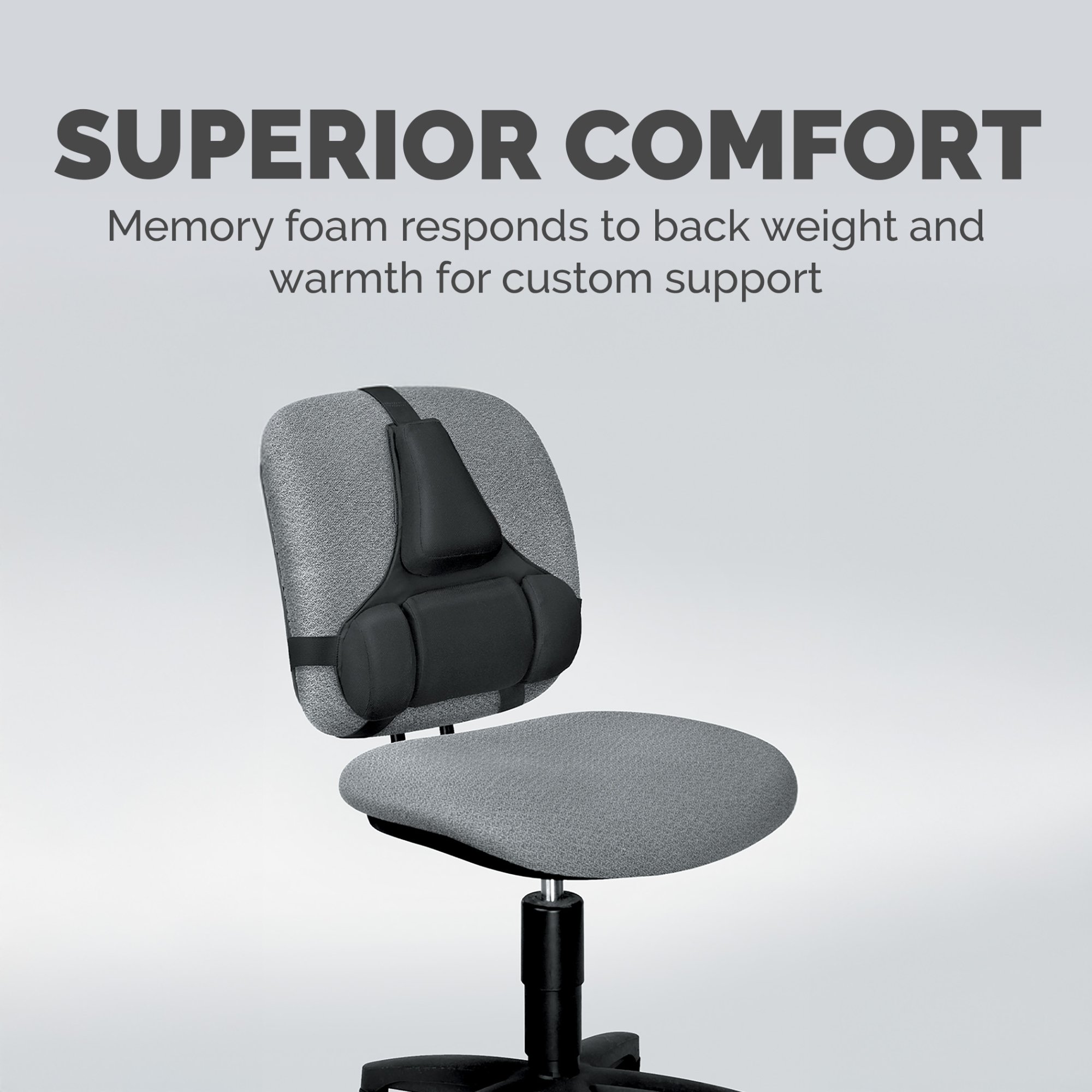 Fellowes 8037601 Back Support with Microban Antimicrobial Protection