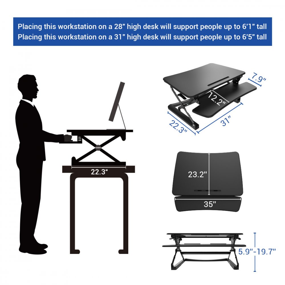 Flexispot M2 Height Adjustable Sit-Stand 35
