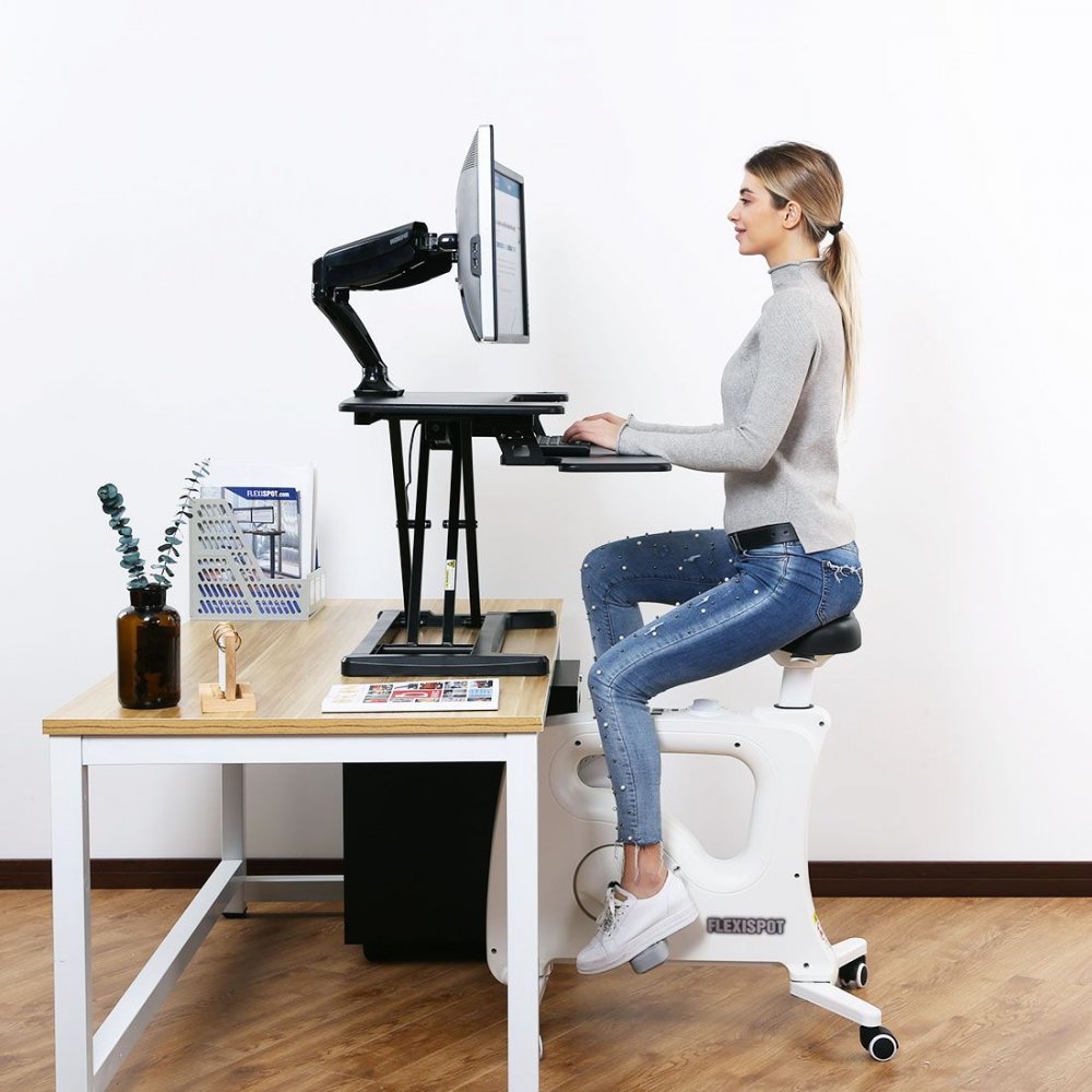 Flexispot Motorized AlcoveRiser Standing Desk Converter - EM7MB