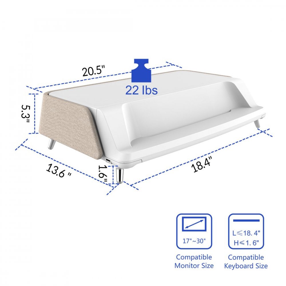 Dimension of Flexispot MonitorStand Workstation