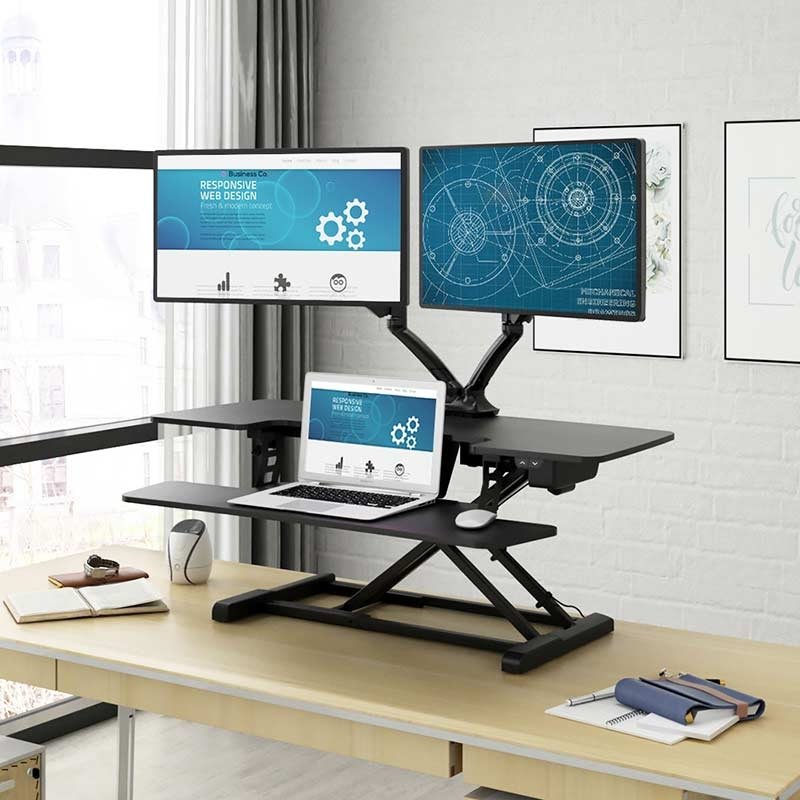 Flexispot EM7L Motorized AlcoveRiser Standing Desk Converter - 40"