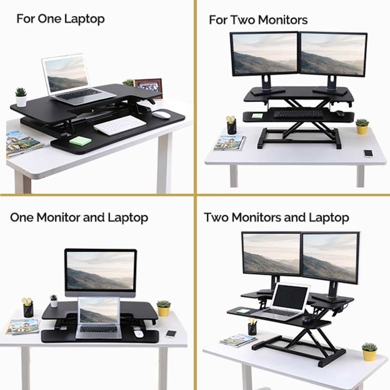 Flexispot M7MB or M7MN AlcoveRiser Standing Desk Converter - 35"