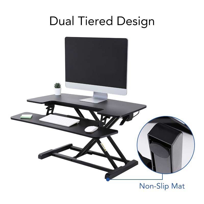 Flexispot M7MB or M7MN AlcoveRiser Standing Desk Converter - 35"