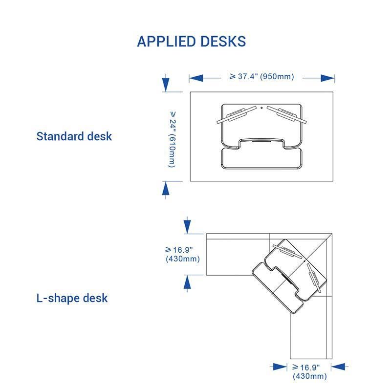 Flexispot M7MB or M7MN AlcoveRiser Standing Desk Converter - 35