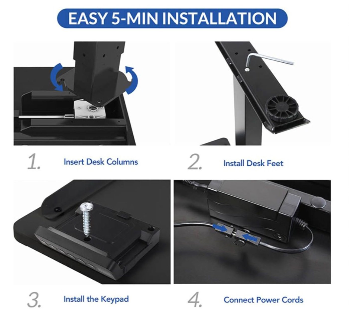 Flexispot EC9 Vici Quick Install Electric Height Adjustable Standing Desk