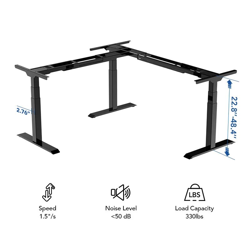 Flexispot E7L Pro 3-Leg L-Shaped Height Adjustable Standing Desk