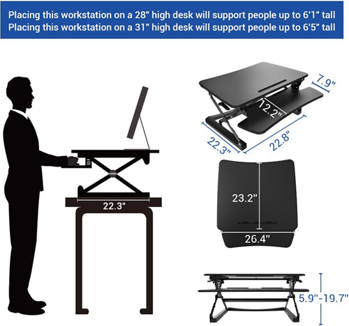 Technical drawing for
Flexispot M1 Height Adjustable Sit-Stand 27
