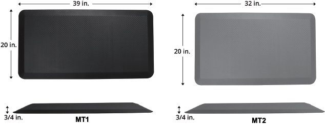 Technical Drawing for Flexispot MT1 Standing Desk Anti-Fatigue Floor Mat