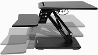 Adjusts easily to the perfect desk height