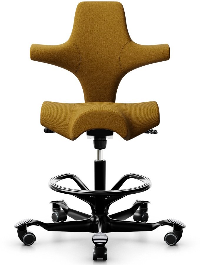 Flokk 8106 Hag Capisco Classic Saddle Seat with black Footring