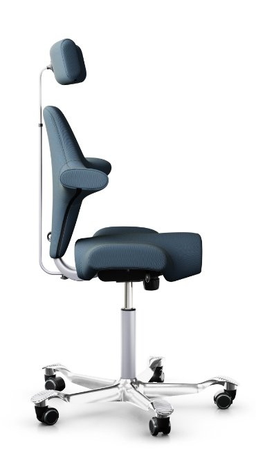 Side view - Flokk 8107 Hag Capisco Classic Saddle Seat and Headrest