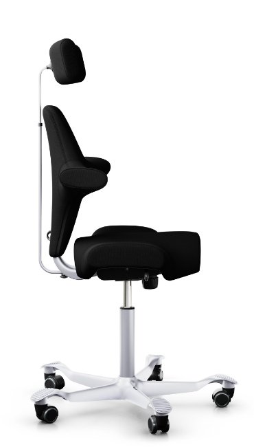Side view - Flokk 8107 Hag Capisco Classic Saddle Seat and Headrest