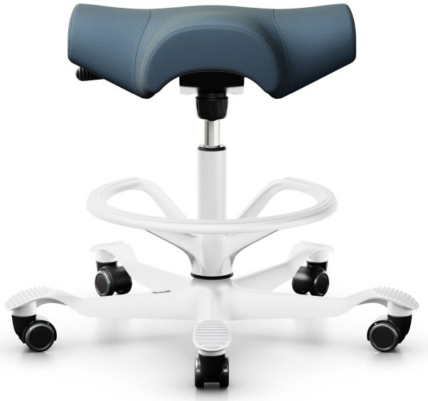 Flokk 8105 Hag Capisco Classic Saddle Seat with white footring