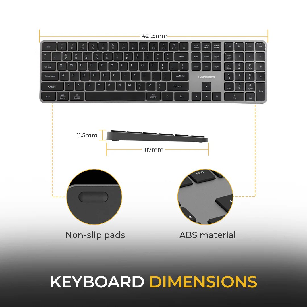 Goldtouch KB-X231-TM Trident Standard Keyboard