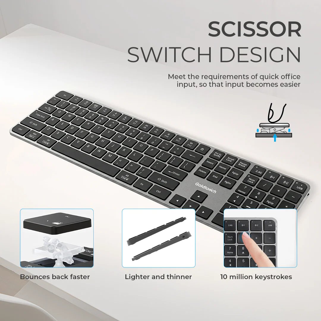 Goldtouch KB-X231-TM Trident Standard Keyboard
