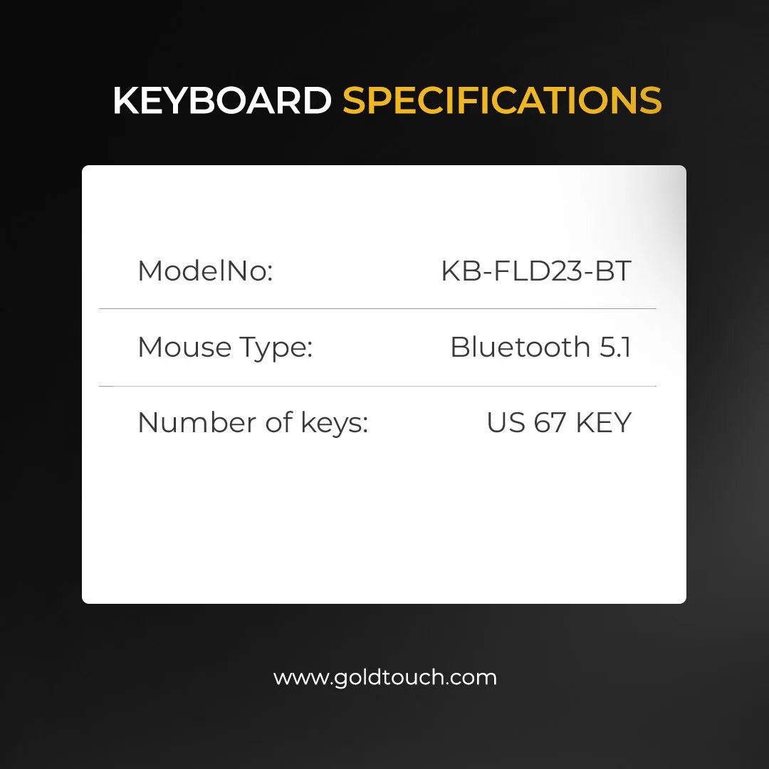 Goldtouch KB-FLD23-BT Peapod Mini Bluetooth Keyboard