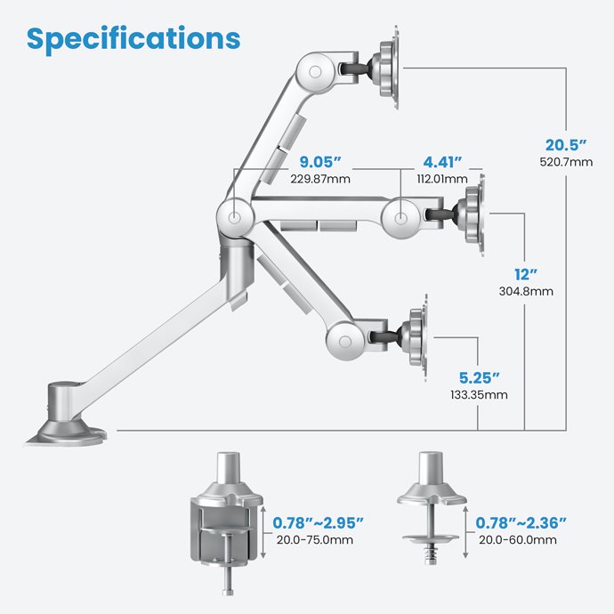 Grand Stands ACE15 Academy Series Ergonomic Monitor Arm