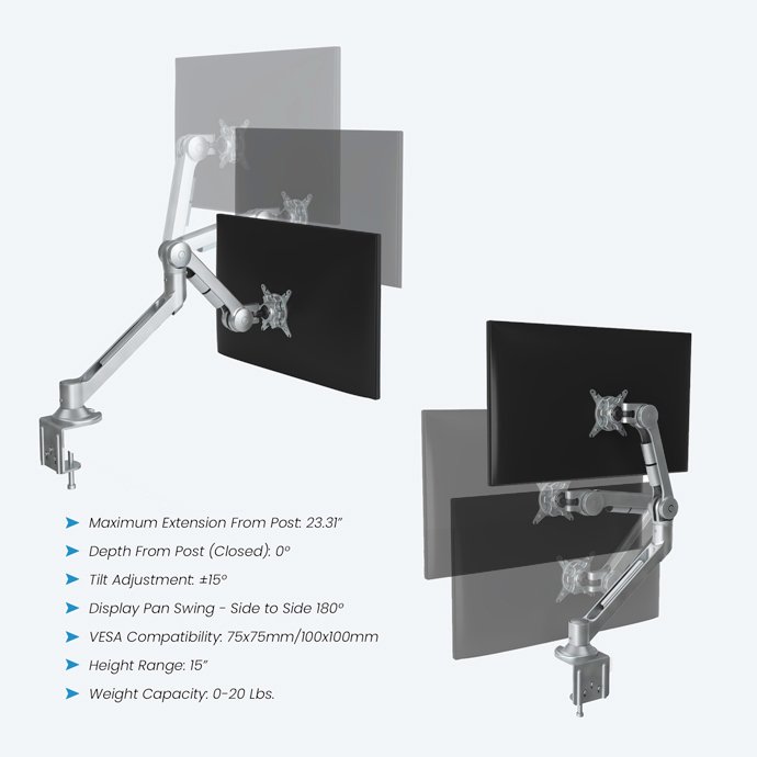 Grand Stands ACE15 Academy Series Ergonomic Monitor Arm