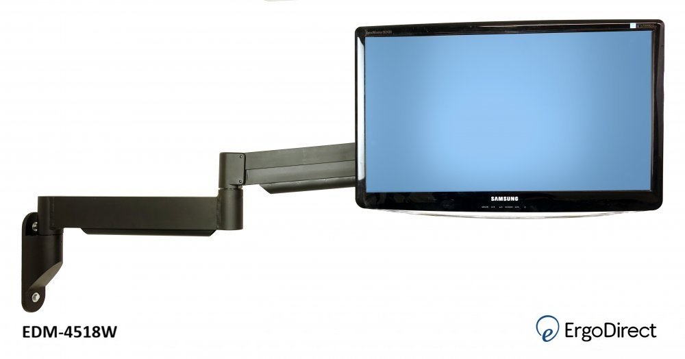 24" Samsung monitor mounted on Long Reach Monitor Arm EDM-4518W