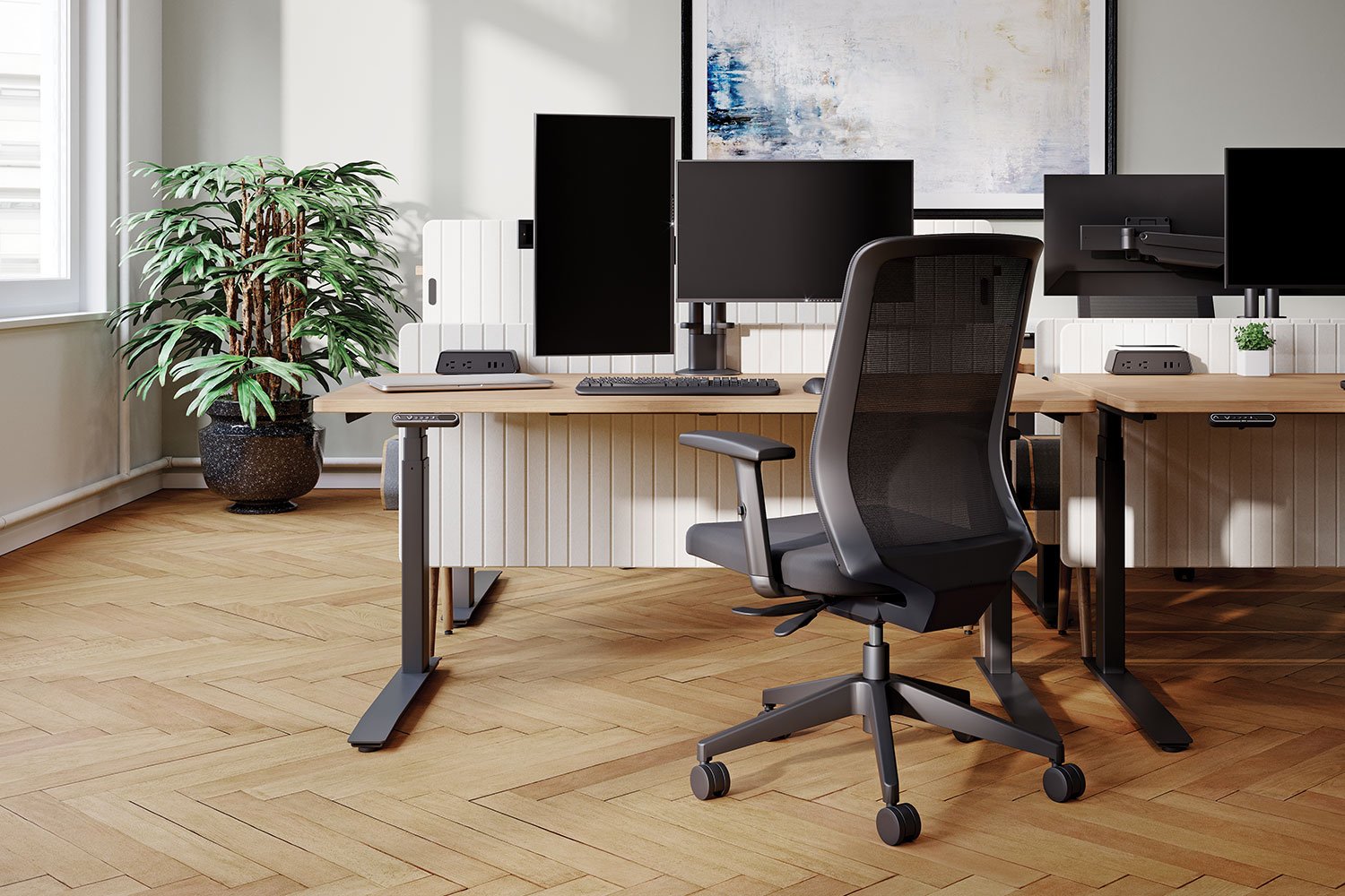 Innovative E2-2 Ergonomic Sleek Dual Articulating Monitor Arm