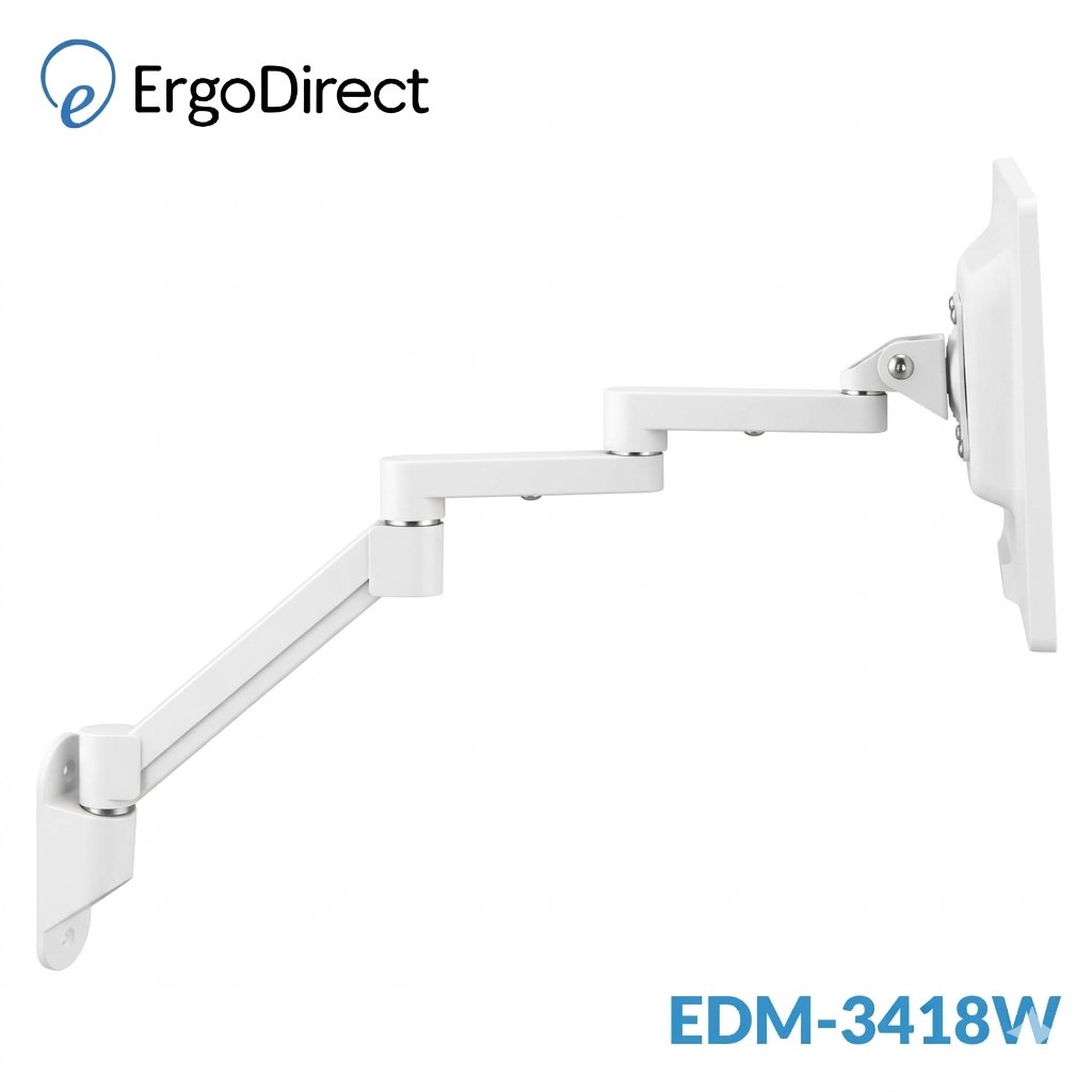 ErgoDirect EDM-3418W Long Reach Wall Mount Monitor Arm