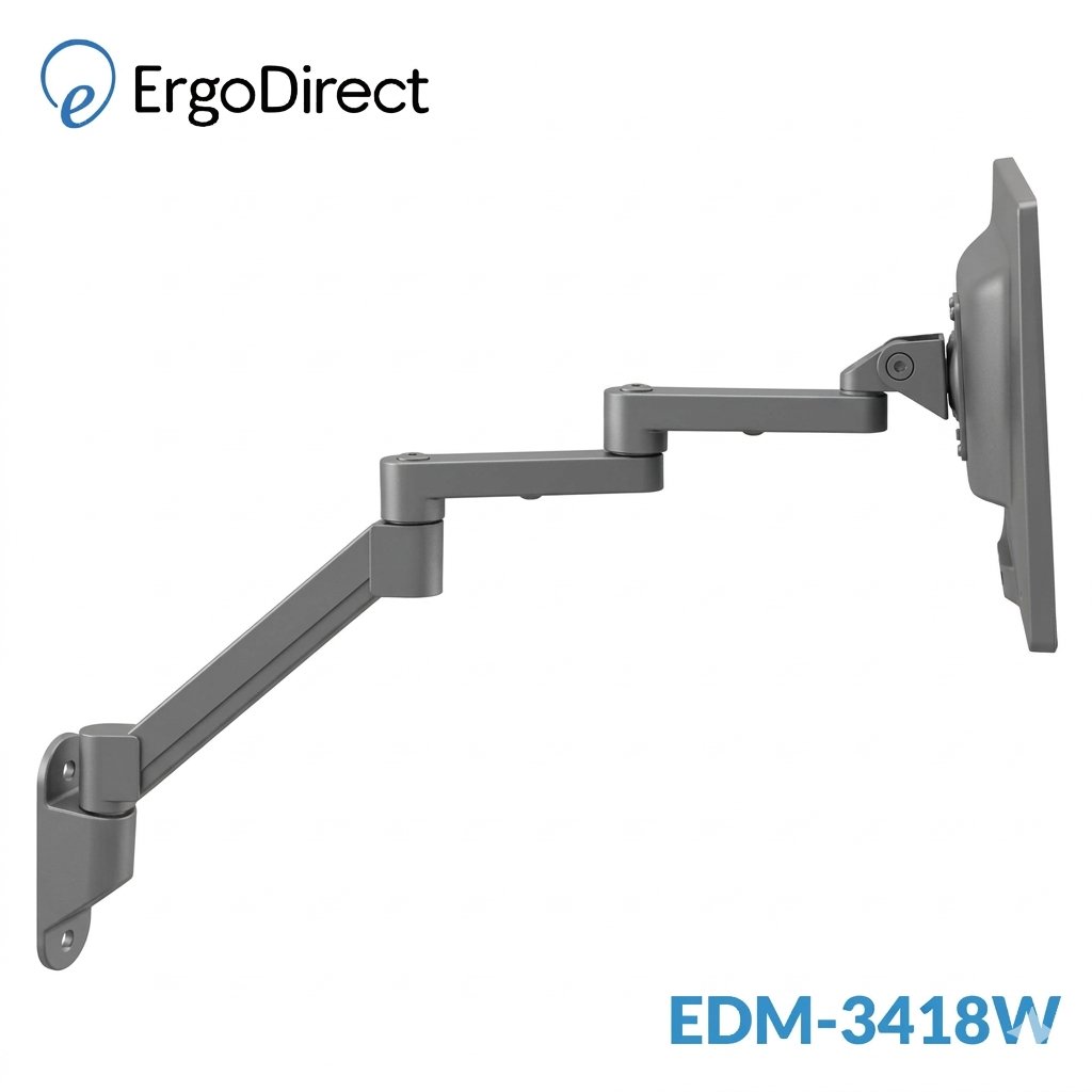 ErgoDirect EDM-3418W Long Reach Wall Mount Monitor Arm