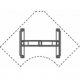 Hat Design HAT2-MID-S Corner Unit 2 Legs Mid Hat Base 2-Stage