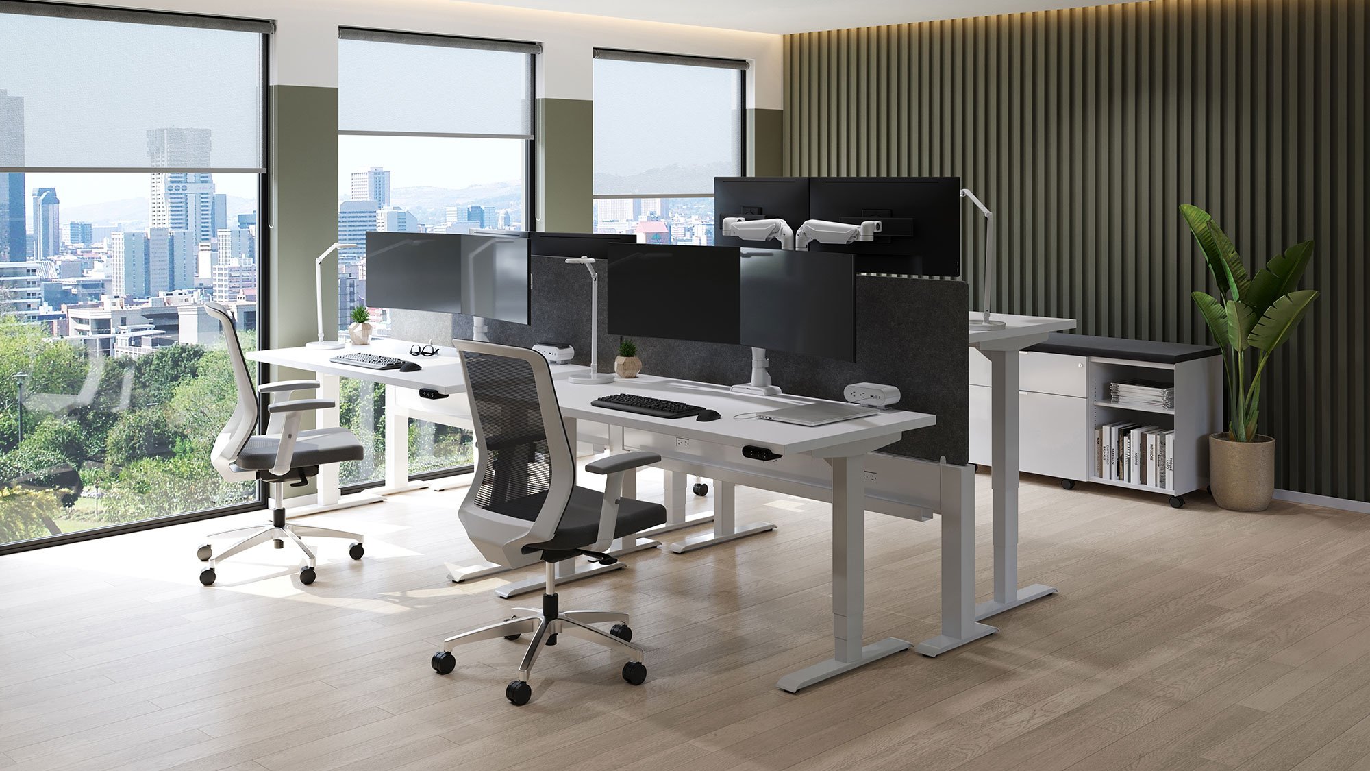 HAT E5-D2 Dual Dynamic Monitor Arm