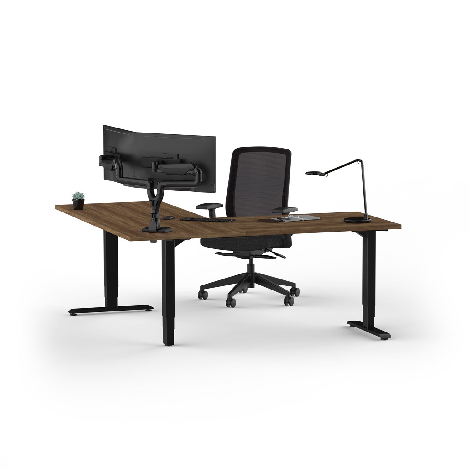 HAT E5G-D2SD Dual Dynamic Wide Monitor Arm
