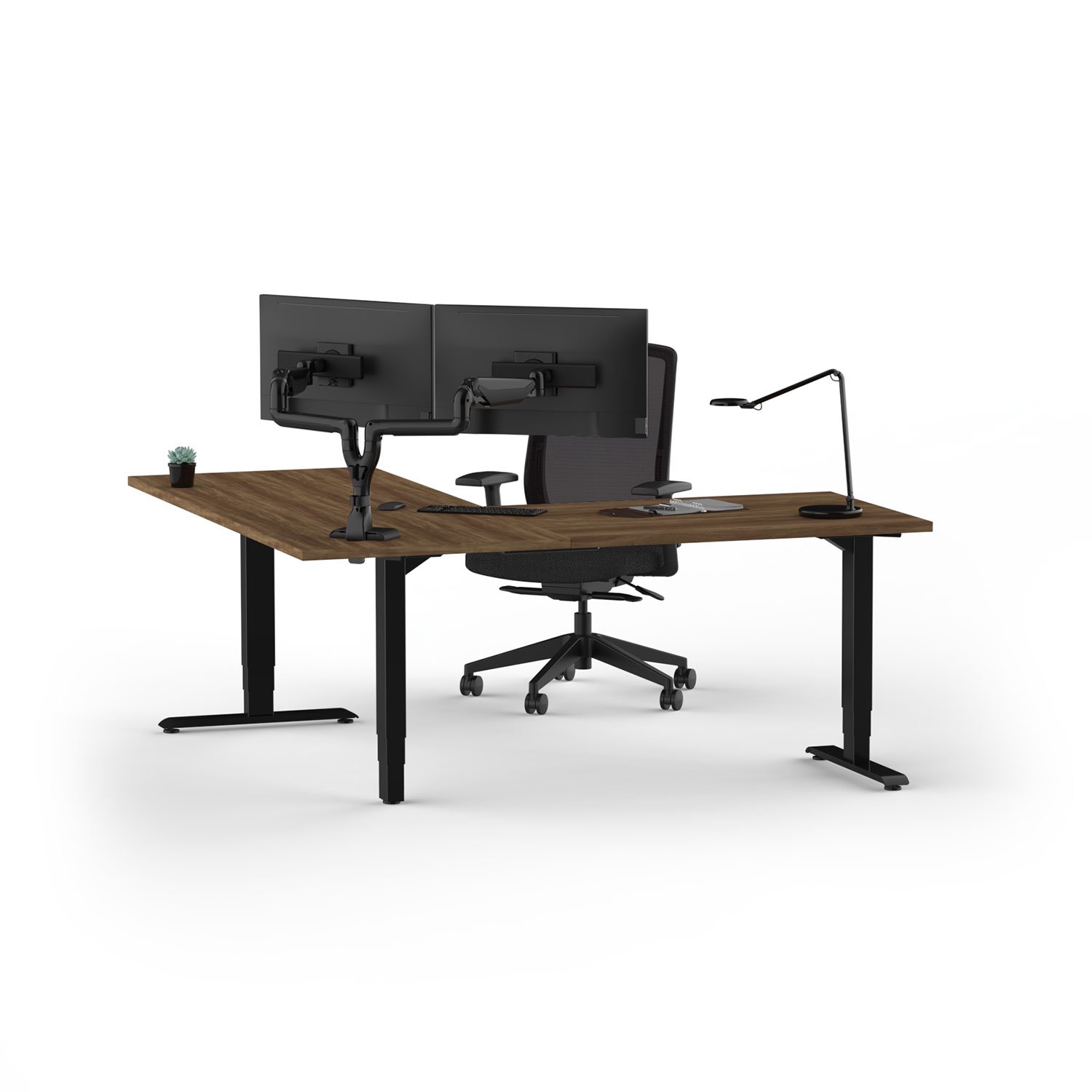 HAT E5G-D2SD Dual Dynamic Wide Monitor Arm