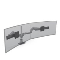 HAT E5G-P02SD E5 Dual Dynamic Wide Monitor Arm with Pole