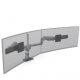 HAT E5G-P02SD E5 Dual Dynamic Wide Monitor Arm with Pole