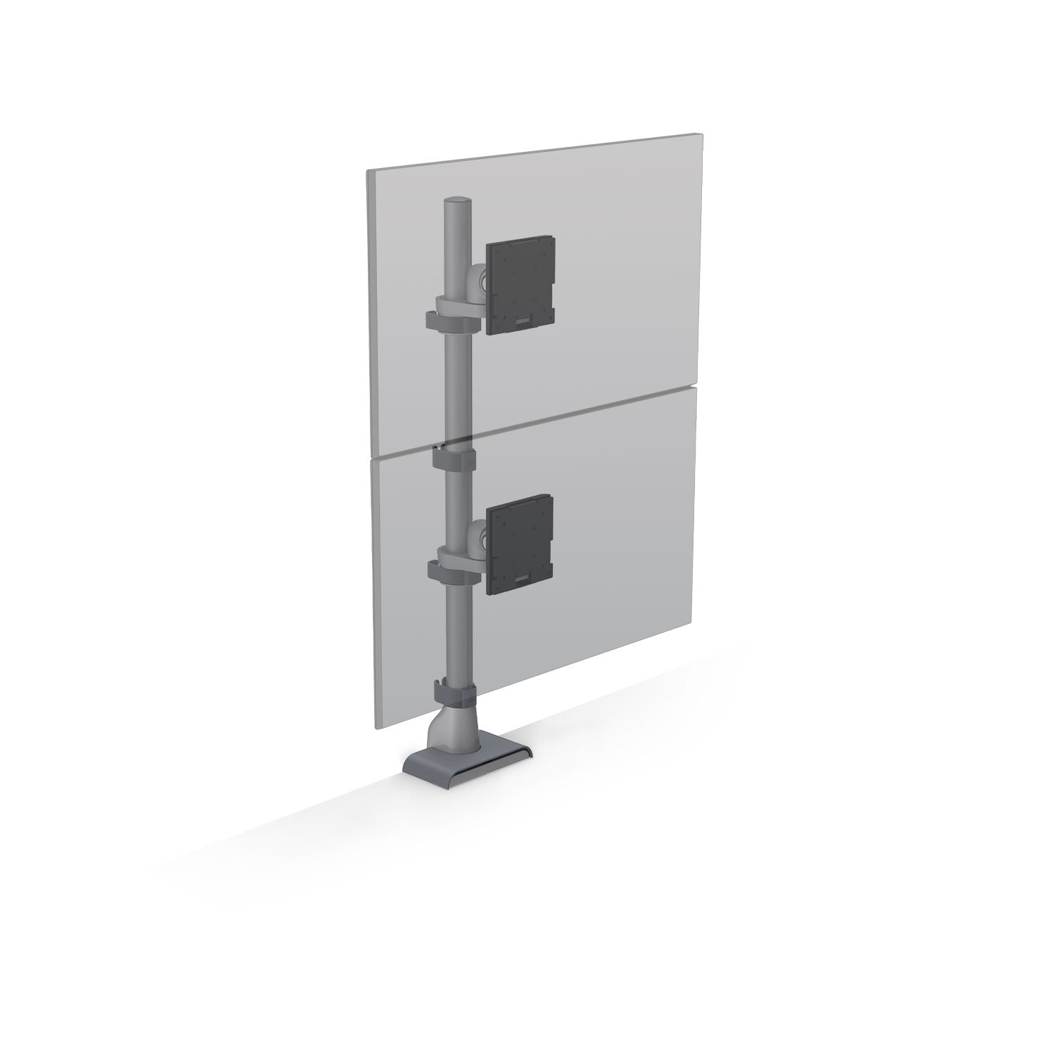 HAT E5G-P11 E5 One Over One Static Monitor Arm with Pole