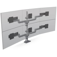 HAT E5G-P33SS E5 Three Over Three Static Monitor Arm with Pole