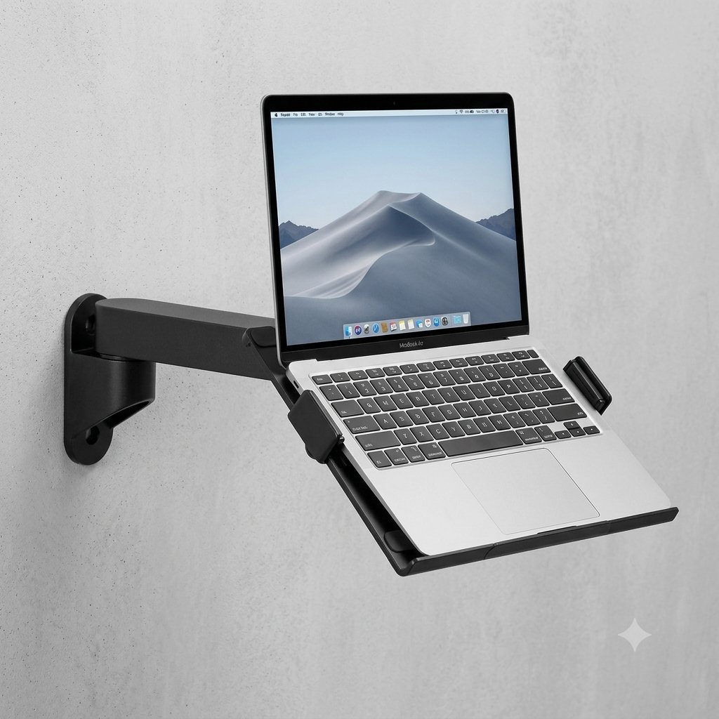 Ergodirect 9110-8.5 Wall Mount with LT-HLDR Laptop Holder