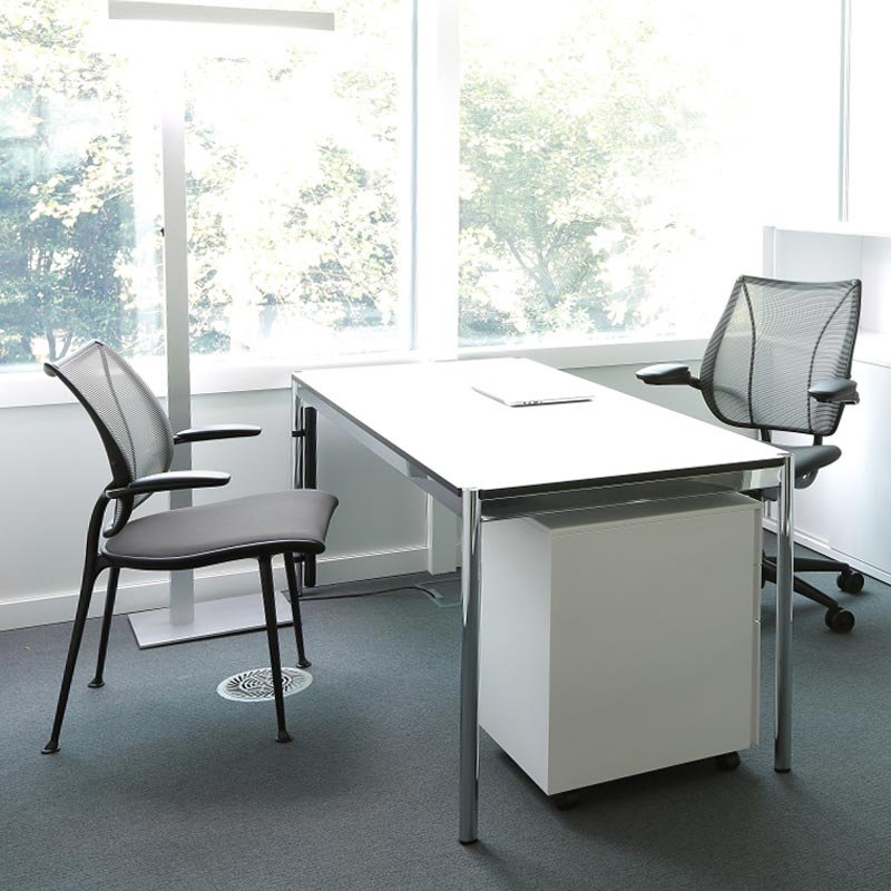 With a unique mesh back and seat, the Liberty Side chair is sturdy and supportive, ensuring complete comfort.