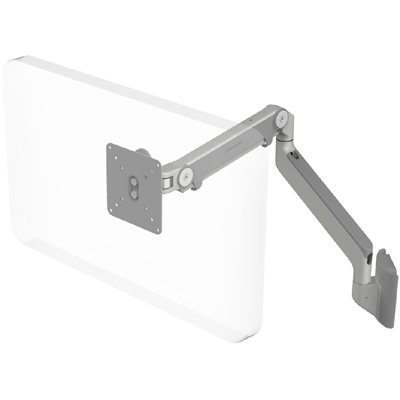 Humanscale M2 Monitor Arm with Universal Slatwall Mount, Silver, Fixed Angled Link/Dynamic Link