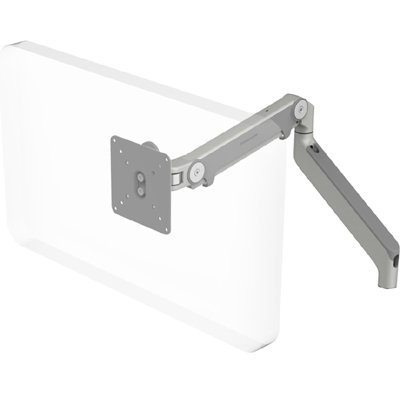 Humanscale M2 Monitor Arm with No Mount, Silver, Fixed Angled Link/Dynamic Link, Standard 100x100mm VESA Plate