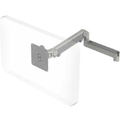 Humanscale M2 Monitor Arm with No Mount, Silver, Fixed Straight Link/Dynamic Link, Standard 100x100mm VESA Plate