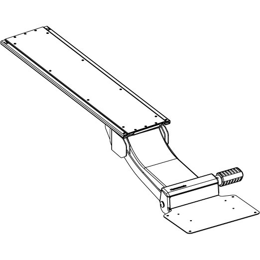 Humanscale 5gad Above Desk Longer Arm Keyboard Mechanism