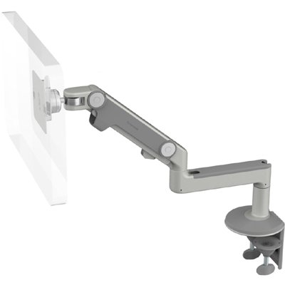 Humanscale M8 Monitor Arm with Two Piece Clamp Mount with Base, Fixed Straight Link/Dynamic Link, Standard Ball Joint