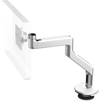 Humanscale M8 Monitor Arm with Bolt-Through Mount with Base, Fixed Angled Link/Fixed Straight Link, Standard Ball Joint 