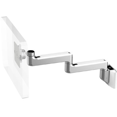 Humanscale M8 Monitor Arm with Universal Slatwall Mount, Fixed Straight Link/Fixed Straight Link, Standard Ball Joint 