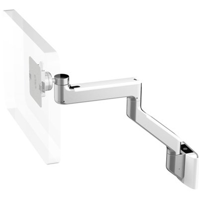 Humanscale M8 Monitor Arm with Universal Slatwall Mount, Fixed Sngled Link/Fixed Straight Link, Standard Ball Joint 