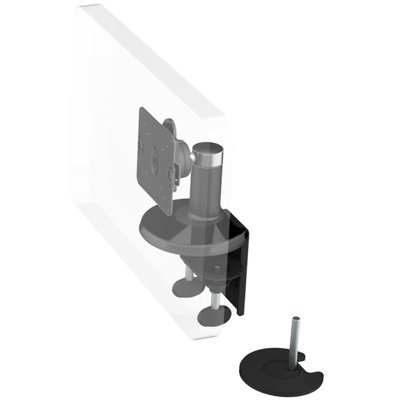 Humanscale M8 Monitor Arm with Dual Mount Clamp and Bolt-Through, Standard Ball Joint 